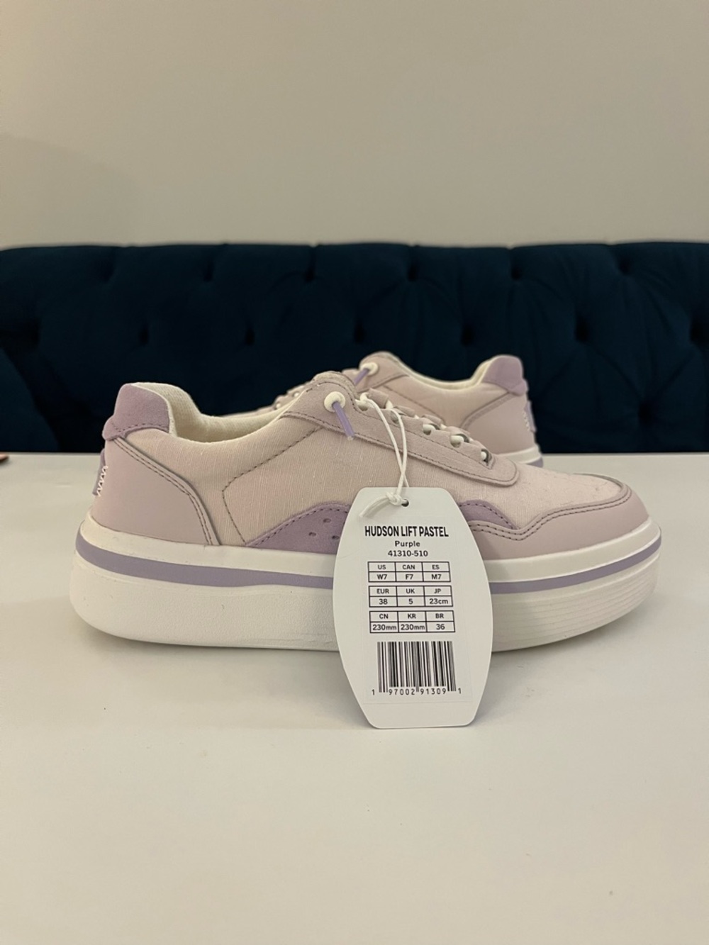 Hey Dude Hudson Lift Pastel Purple Platform Sneakers Women’s Size 7